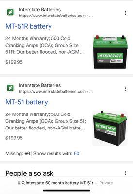 Battery price