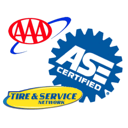 AAA Certified, ASE Certified and a member of the Tire & Service Network