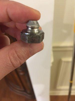 Bolt with no threads.