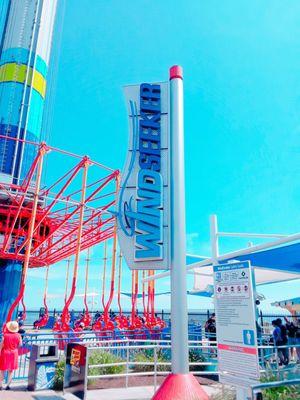 Signage at the Sandusky version of WindSeeker. It lights up at night!!!