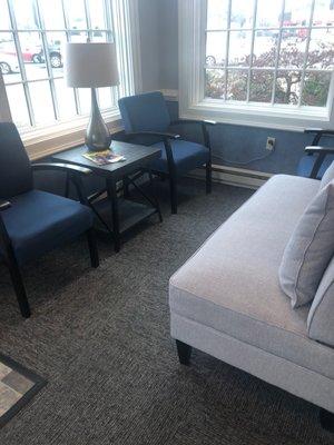 Newly remodeled very nice waiting area.