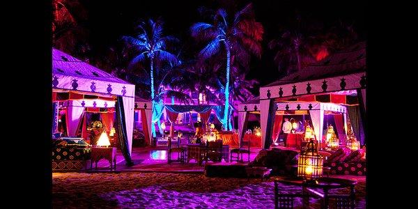 Moroccan tents beach party