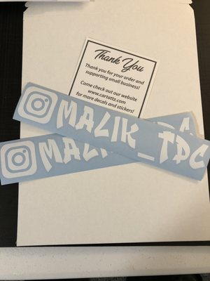 Custom Instagram Social Media Decals