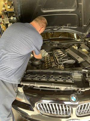 2003 BMW Z4 roadster complete tune up and replacing valve cover gaskets