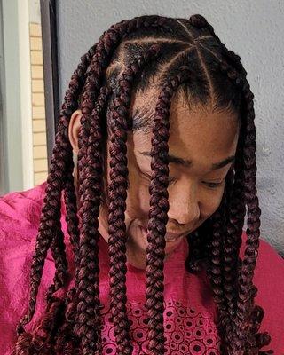 Large Knotless Braids