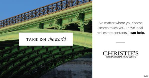 I'm Licensed with Christie's in the Hudson Valley NY and Bergen County NJ.