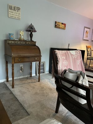 Foyer and new carpet