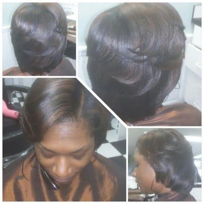 Natural hair client with a blowout