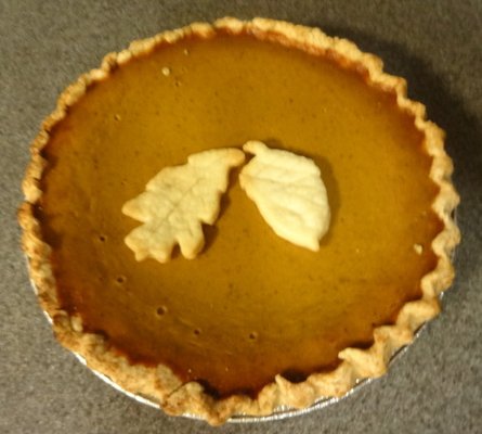 Pumpkin pie, from Burdick Road Orchard in New Hartford, CT.