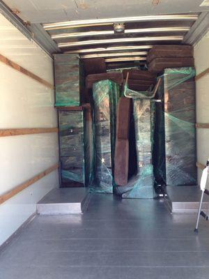 Professional Movers wrap and protect furniture well. We are excellent at it