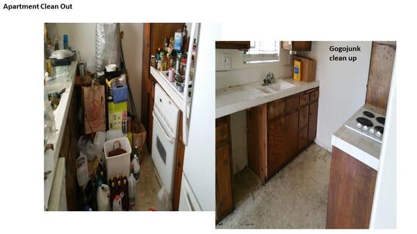 Apt Clean Out - Kitchen Before&After