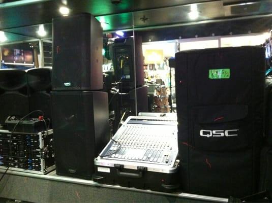 For rent- PA QSC speakers, mixer