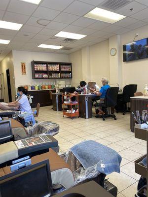 Inside of the nail spa