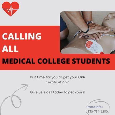 CPR Certification for Medical College Students