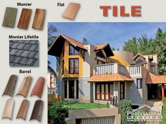 Choose on of our Quality Tile roofs complete with out top quality 5 Star Roofing system