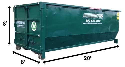 40 yard dumpster dimensions