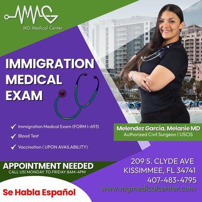 Immigration Medical Exam services.