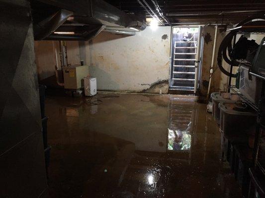 Flooded basement