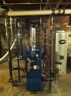 New Utica Steam Boiler with Super Stor indirect hot water heater