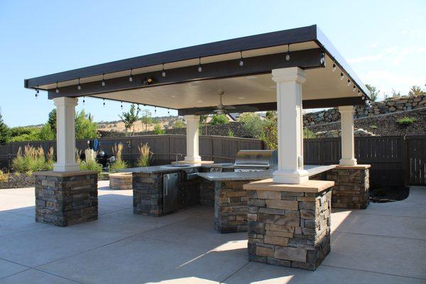 Built high in the El Dorado Hills, this patio was built to withstand the windstorms that are notorious in that area.