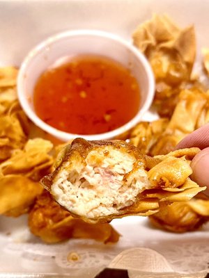 A6. Golden Bags filled with ground chicken