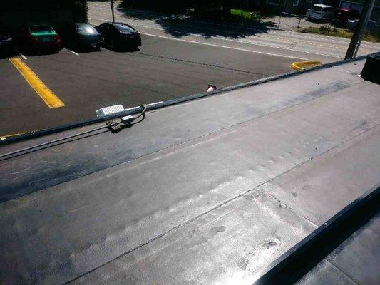 Finishing the flat roof