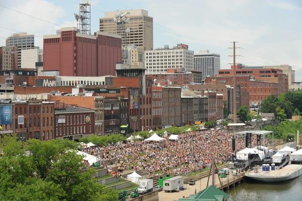 Riverfront Park in downtown Nashville, Music City's favorite outdoor event venue.