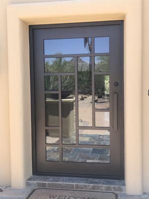 Stunning Front Door designed by Victory Metal Works.