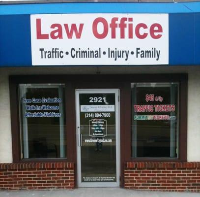 Office view: Missouri divorce attorney, Missouri traffic tickets, personal injury, general practice