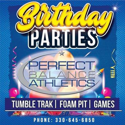 Birthday Party offerings on Saturdays!