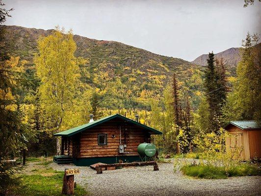 Black bear cabin is located right on the Kenai River in Cooper Landing, AK