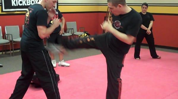 Sifu Bryan teaching Jeet Kune Do Hip Thrust Kick