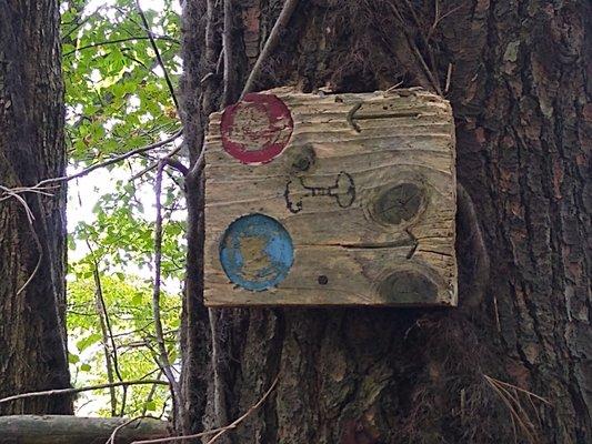 Not so helpful or easily visible trail markers