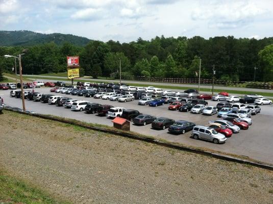 View of our inventory. Best selection of new and pre owned cars, trucks and suv's in Tri state area.