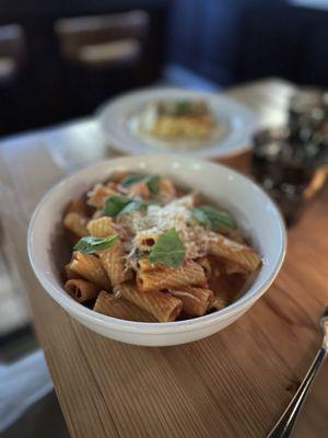 Rigatoni with Vodka Sauce.