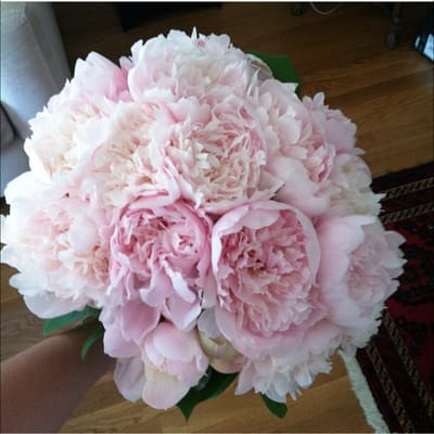 My bridal bouquet a couple of days after the wedding - peonies opened up and were still gorgeous!