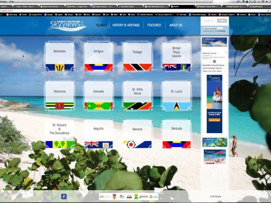 Website for Caribbean Map Service.  Designed by Baker Street Digital.