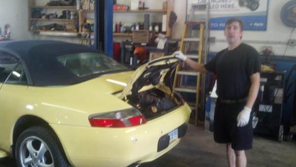 Sam doing some service to a 2000, 911 Carrera C2 .