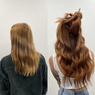 2 rows of 18" extensions to create this look