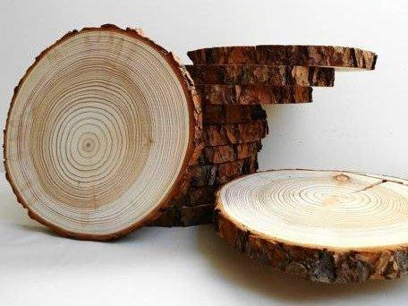 Wood Slice Centerpieces