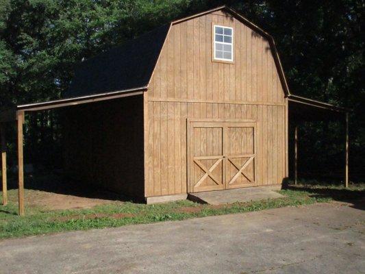 Our 8+ year old barn power washed and restained.