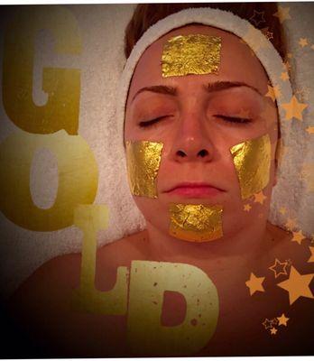 14 gold karat leaf gold facial