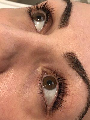 Keratin lash lift with tint