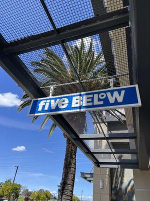 Five Below Store Front, Pacific Commons Shopping Center, Fremont, CA.