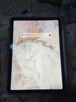 iPad screen