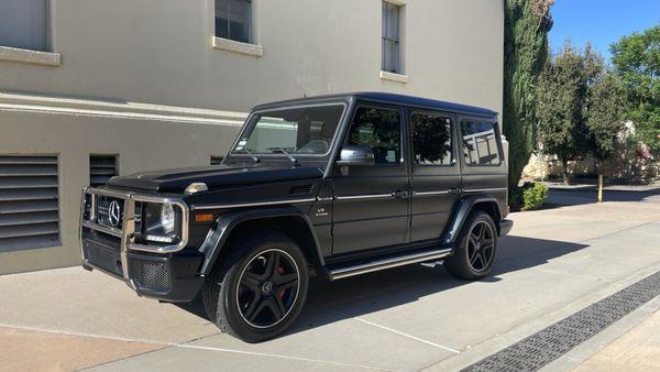 G63 front end damages repaired. Back to factory finish!