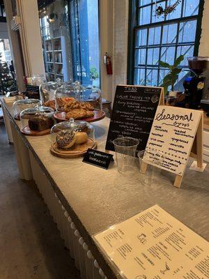 Display of baked goods.