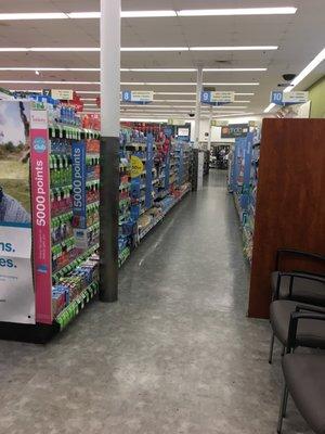 Aisle near pharmacy