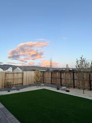 Decompose granite and rocks around the outlier of the yard