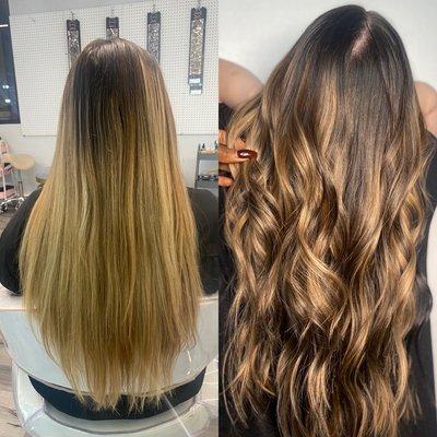 Reverse balayage